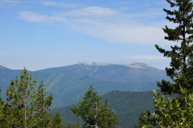 Dağ manzarası. Güney Sibirya. Sayanlar, Borus sırtı..