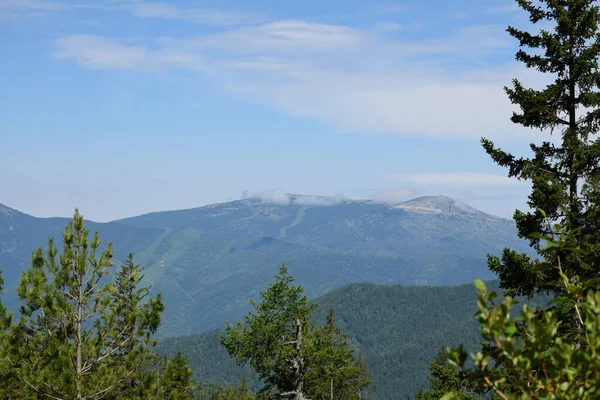 Dağ manzarası. Güney Sibirya. Sayanlar, Borus sırtı..