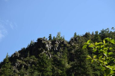 Sayans, Borus Ridge. Dağ manzarası..