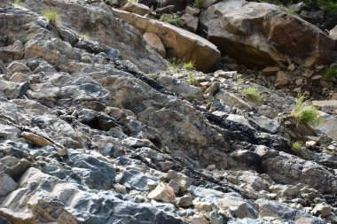 Sayans, Borus Ridge. Dağ manzarası..
