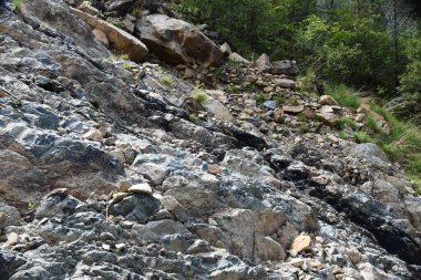 Sayans, Borus Ridge. Dağ manzarası..