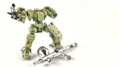 arka planda Transformer oyuncak karakter, yakın