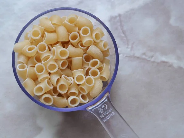 Raw Uncooked Macaroni Pasta — 스톡 사진