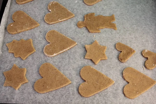 Baking ginger bread cookies for christmas