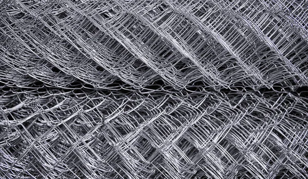 Metal grid. Multi-layer mesh. Construction Materials. Mesh netting. Selective focus