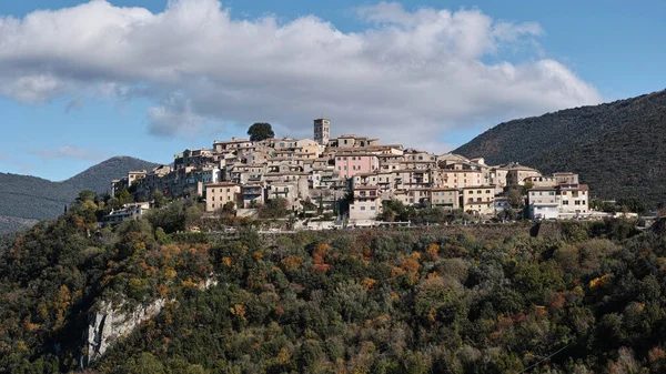 Panoramatický Výhled Casperia Italský Společný Rieti Lazio Itálie — Stock fotografie