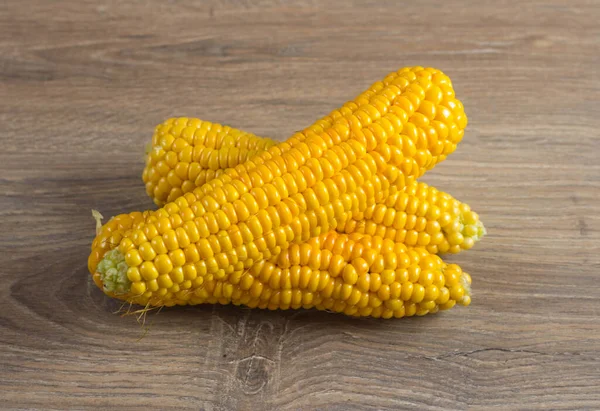 Corn Lies Canvas New Crop Fresh Corn Closeup Corn Cob — Stock Photo, Image