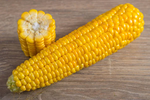 Corn Lies Canvas New Crop Fresh Corn Closeup Corn Cob — Stock Photo, Image