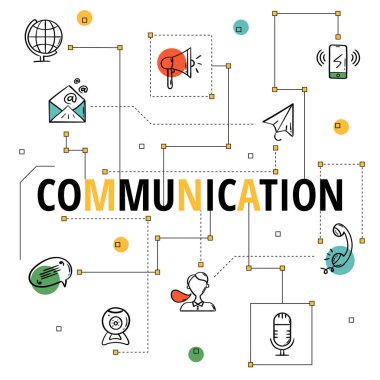 iletişim modern infographics simgeleri