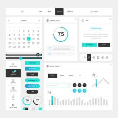 beyaz bg modern web tasarım elemanları çerçeve şablonu