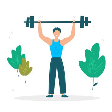 adam barbell yükseltir