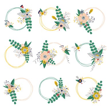 Çiçek çelenk koleksiyonu