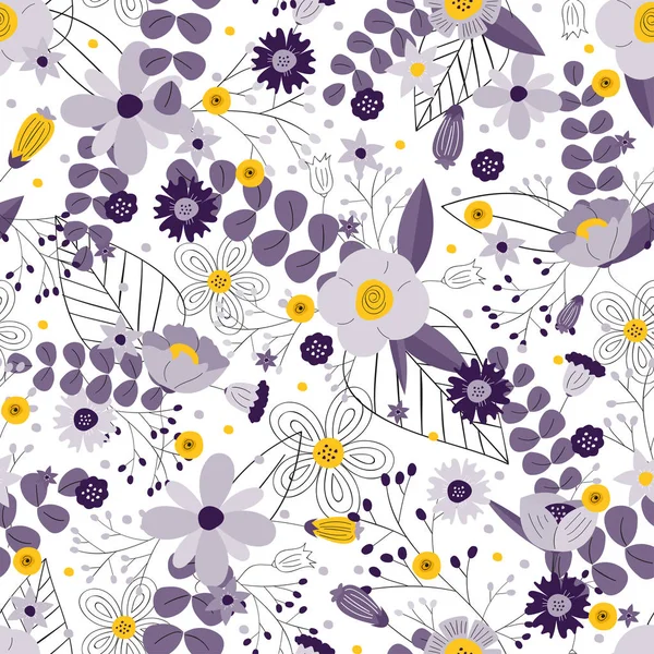 purple pattern of wild flowers