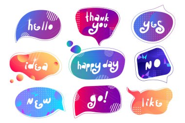 yazıt ile yaratıcı renk konuşma kabarcıkları