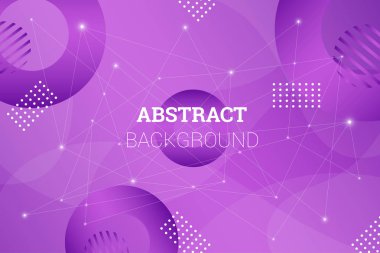 yuvarlak şekiller, yıldızlar ve metninizin yeri ile mor soyut arka plan