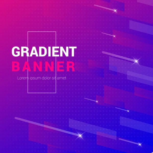 Banner de gradiente abstracto con lugar para su texto — Vector de stock