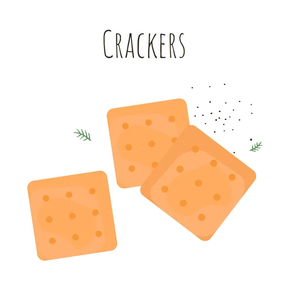 Salzige Cracker — Stockvektor