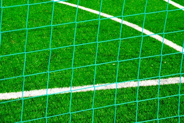 Netto z bramki na boisku piłkarskim — Zdjęcie stockowe