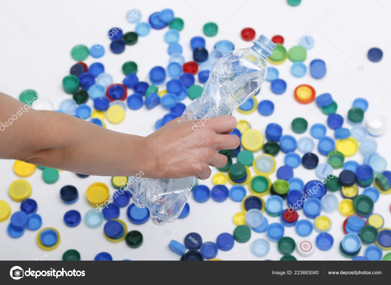 saving plastic bottle caps