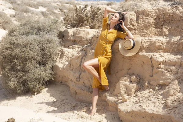 Summer vibes, High fashion shooting on steppe.