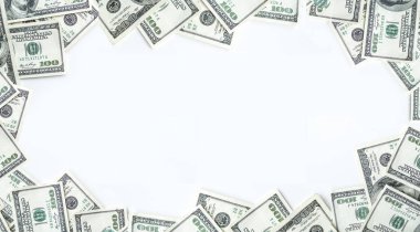 Dolar Banknotlar Ve içinde kopya alanı Sınır.
