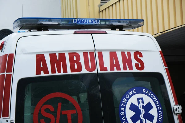 Katowice Poland May 2019 Ambulance Signal Going Rescue Life — Stock Photo, Image