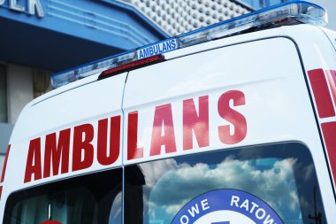  Katowice/Polonya 15 Ağustos. 2019. Bir sinyal üzerine ambulans hayatı kurtaracak!