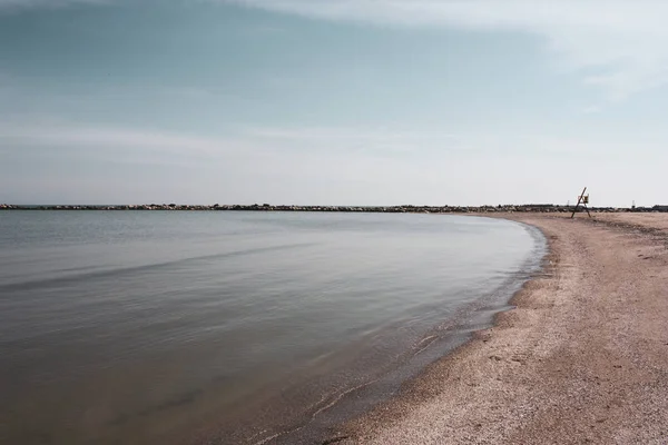 Schöner Meerblick Mit Klarem Wasser Und Sand — Stockfoto