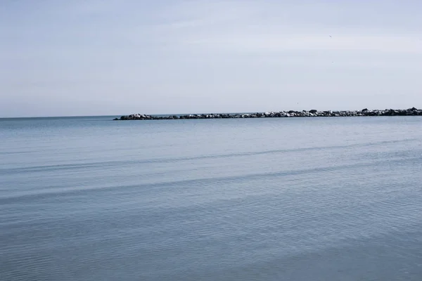 Vedere Frumoasă Mare Apă Limpede Nisip — Fotografie, imagine de stoc