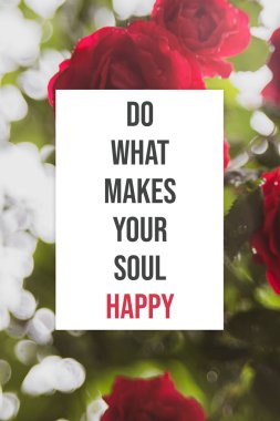 Günün ilham verici alıntı ile Floral motivasyonel poster-ruhunu mutlu kılan ne yapmak