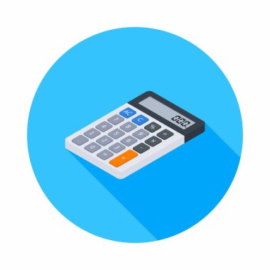 Elektronik hesap makinesi, Izometrik, kavram hesap finansmanı hesapla, Ofis Ekipmanları, finans, Iş, vektör, düz simge