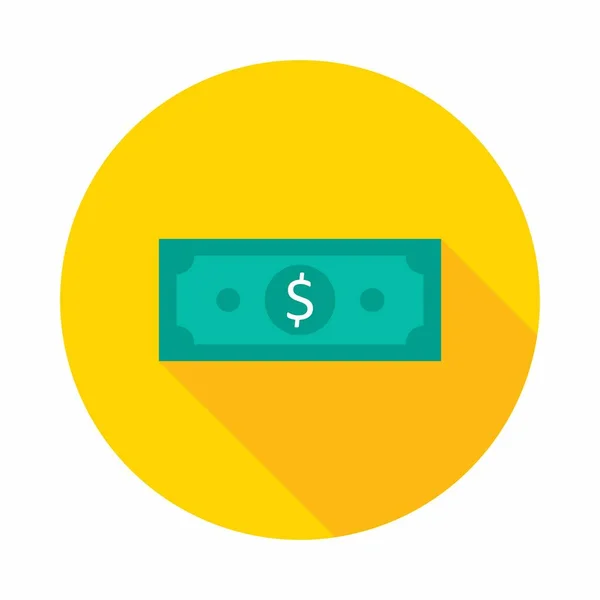 Monnaie Dollar Finance Entreprise Vecteur Icône Plate Illustration Monétaire Richesse — Image vectorielle