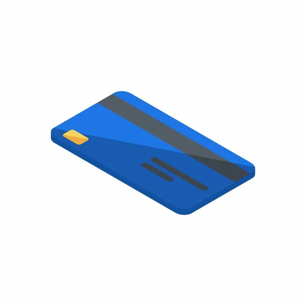 Blå Kreditkort Isometrisk Finans Business Bankkort Vektor — Stock vektor