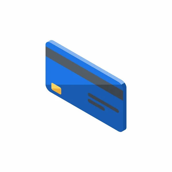 Blauwe Credit Card Isometrisch Financiën Business Bank Kaart Vector — Stockvector