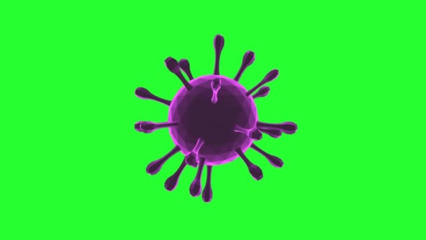 Covid Coronavirus Cellule Basse Poly Violet Tournant Boucle Sans Couture — Video