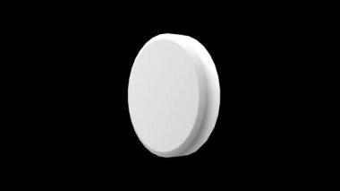 Beyaz haplar izole edildi. Kusursuz döngü. Alfa kanalı / Luma mat. 4K UHD. 3d oluşturma. 