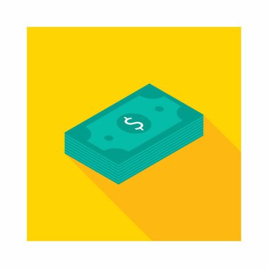 Dolar Para simgesi vektörü izometrik.