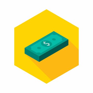 Dolar Para simgesi vektörü izometrik.