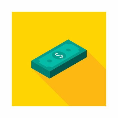 Dolar Para simgesi vektörü izometrik.