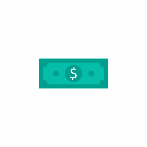 Dólar Dinero Blanco Icono Fondo Vector Aislado — Archivo Imágenes Vectoriales