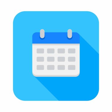 Takvim simgesi vektörü izole edildi.