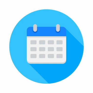 Takvim simgesi vektörü izole edildi.