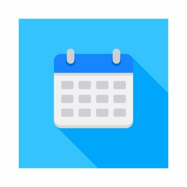 Takvim simgesi vektörü izole edildi.