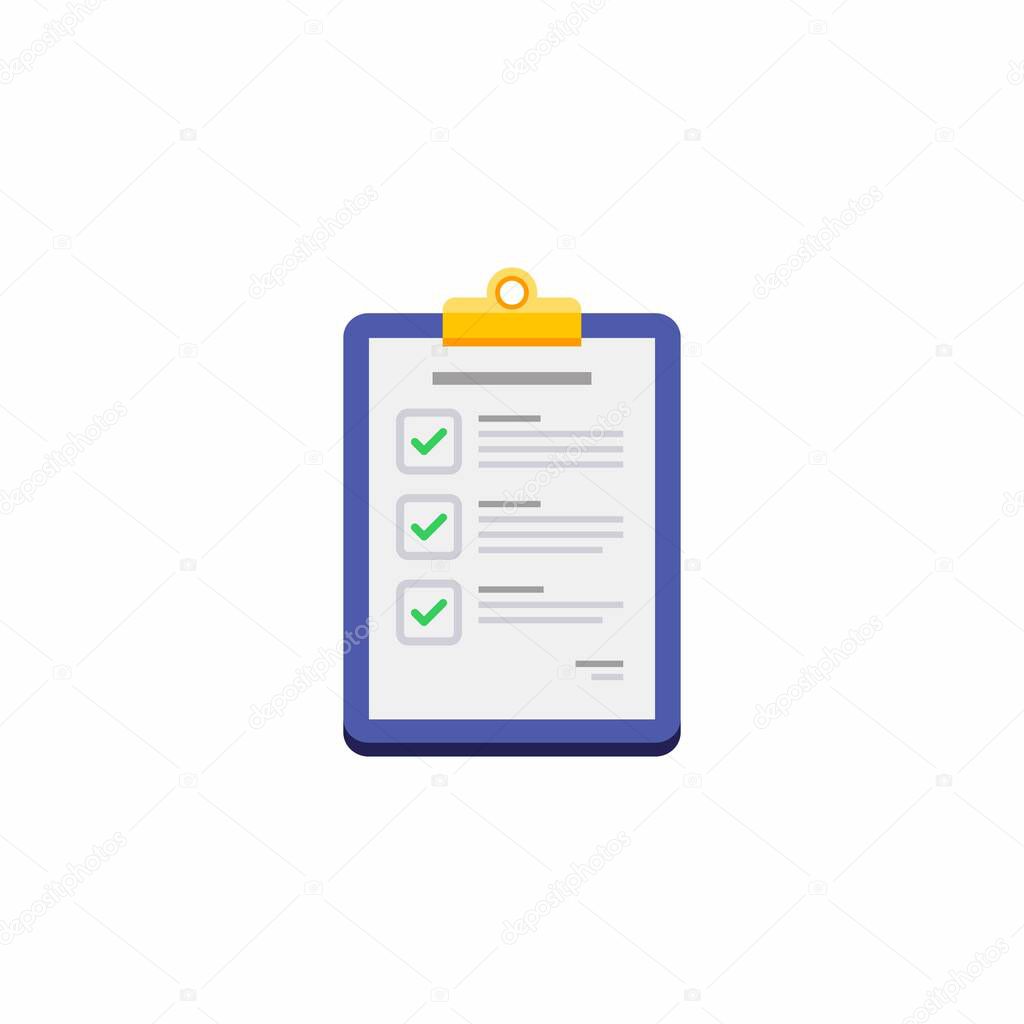 Checklist - White Background icon vector isolated.