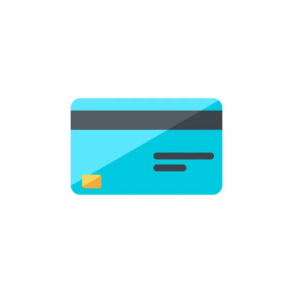 Kreditkort Vit Bakgrund Ikon Vektor Isolerad — Stock vektor