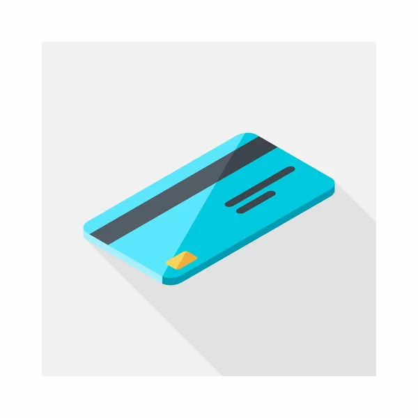 Creditcard Rechts Aanzicht Icoon Vector Isometrisch — Stockvector