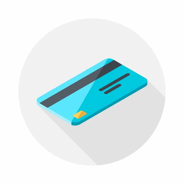 Credit Card Right View Icon Vector Isometric — Stock Vector