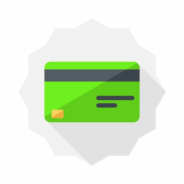Kreditkort Grön Ikon Vektor Isolerad — Stock vektor