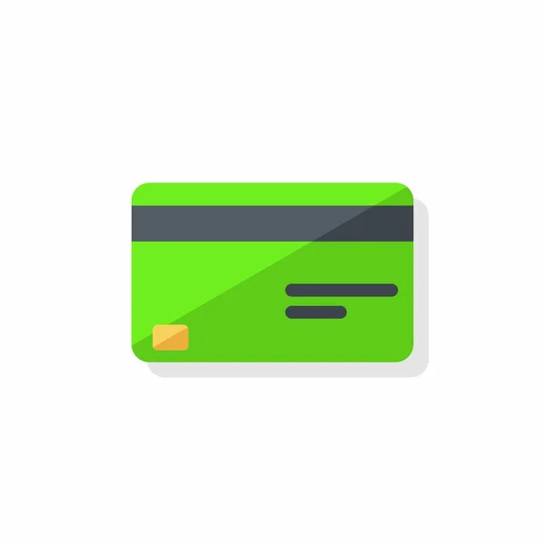 Kreditní Karta Green Stín Ikona Izolovaný Vektor — Stockový vektor
