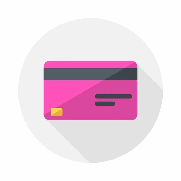 Credit Card Pink Icon Vector Isolated — Stock Vector